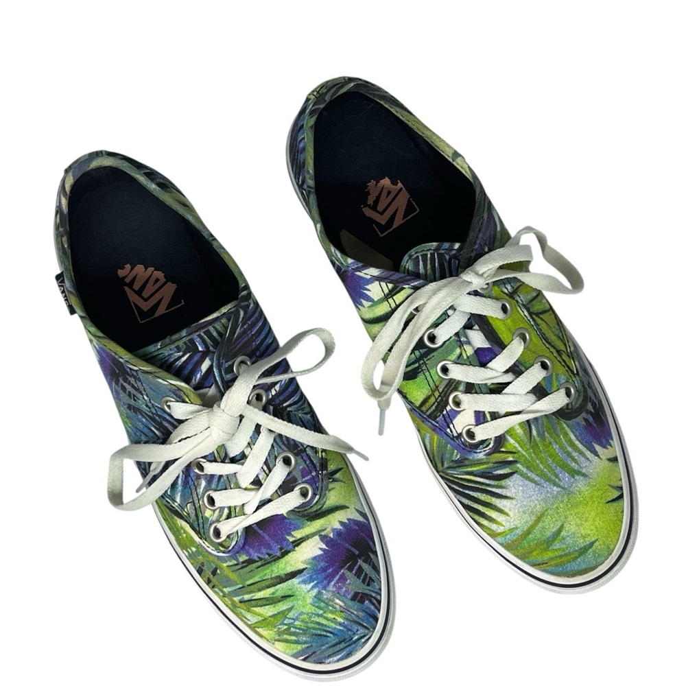 Vans Tropical Palm Leaf Print Floral  Women’s Sneakers‎   Shoes Size 9.5. - Picture 2 of 7